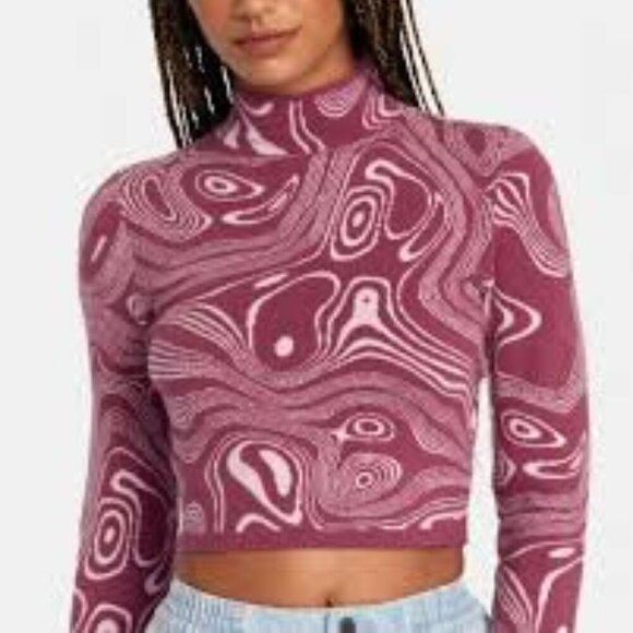 APRÈS SWEATER LONG SLEEVE CROP TOP - M - Picture 1 of 8
